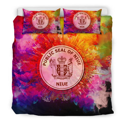 Polynesian Bedding Set Niue Duvet Cover Set Bright Style