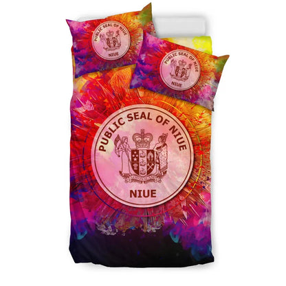 Polynesian Bedding Set Niue Duvet Cover Set Bright Style