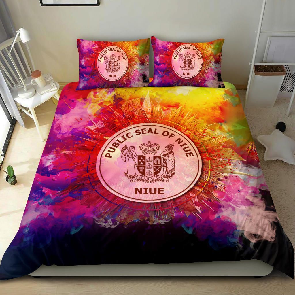 Polynesian Bedding Set Niue Duvet Cover Set Bright Style