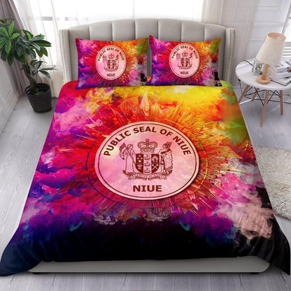 Polynesian Bedding Set Niue Duvet Cover Set Bright Style