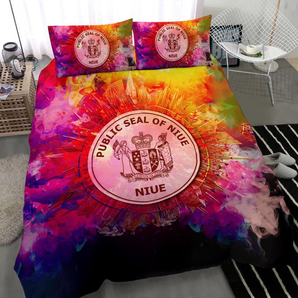 Polynesian Bedding Set Niue Duvet Cover Set Bright Style