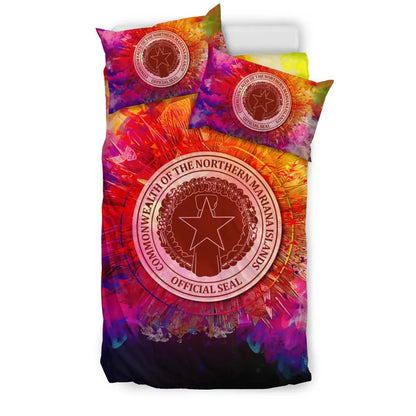 Polynesian Bedding Set Northern Mariana Islands Duvet Cover Set Bright Style