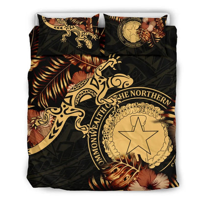 Polynesian Duvet Cover Set - Northern Mariana Islands Duvet Cover Set Lizrad Lucky