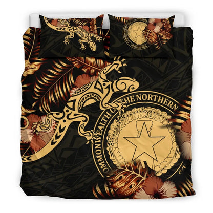 Polynesian Duvet Cover Set - Northern Mariana Islands Duvet Cover Set Lizrad Lucky