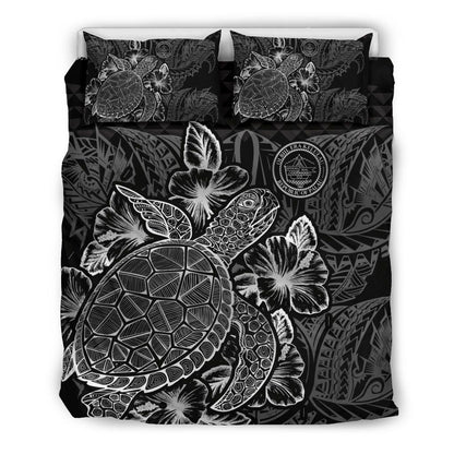 Polynesian Bedding Set - Palau Duvet Cover Set Black Color