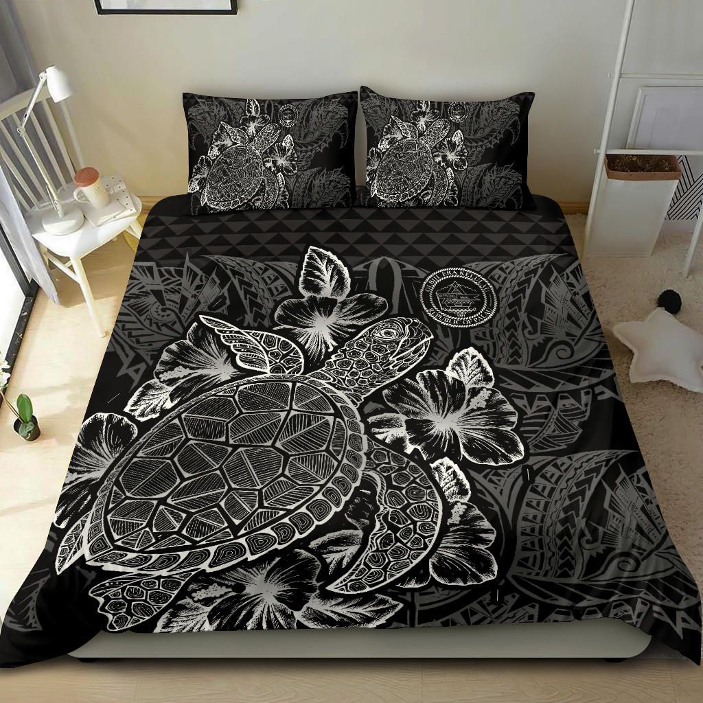 Polynesian Bedding Set - Palau Duvet Cover Set Black Color