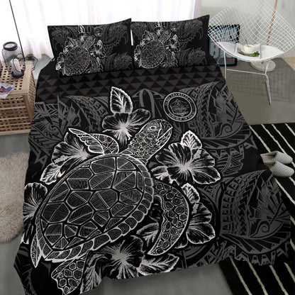 Polynesian Bedding Set - Palau Duvet Cover Set Black Color