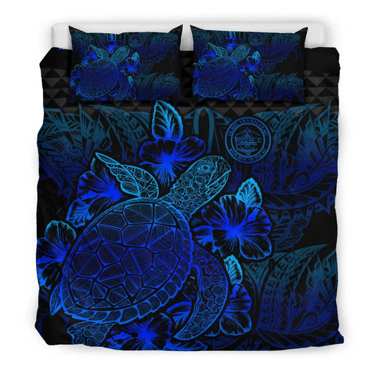 Polynesian Bedding Set - Palau Duvet Cover Set Blue Color