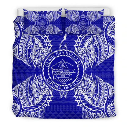 Polynesian Bedding Set - Palau Duvet Cover Set Map Blue