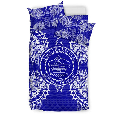 Polynesian Bedding Set - Palau Duvet Cover Set Map Blue