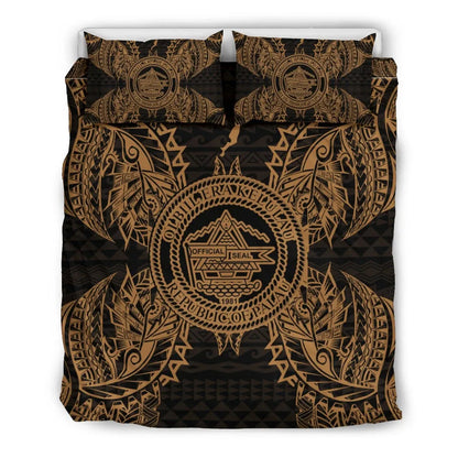 Polynesian Bedding Set - Palau Duvet Cover Set Map Gold