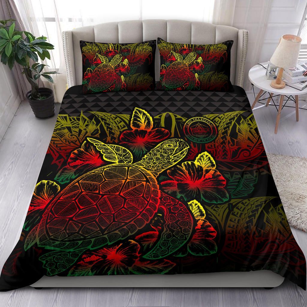 Polynesian Bedding Set - Palau Duvet Cover Set Reggae Color