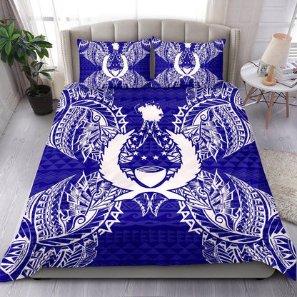 Polynesian Bedding Set - Pohnpei Duvet Cover Set Map Blue