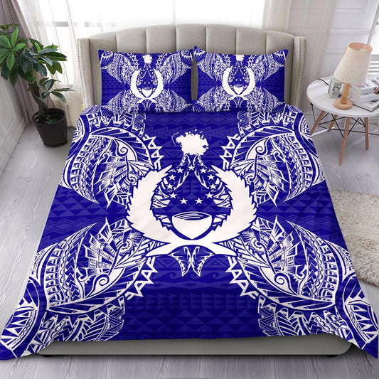 Polynesian Bedding Set - Pohnpei Duvet Cover Set Map Blue