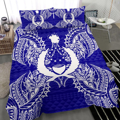 Polynesian Bedding Set - Pohnpei Duvet Cover Set Map Blue