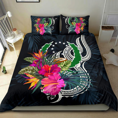 Polynesian Bedding Set - Pohnpei Duvet Cover Set Tropical Flowers