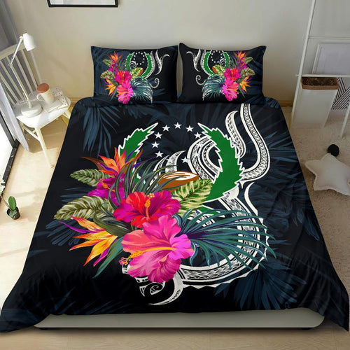 Polynesian Bedding Set - Pohnpei Duvet Cover Set Tropical Flowers