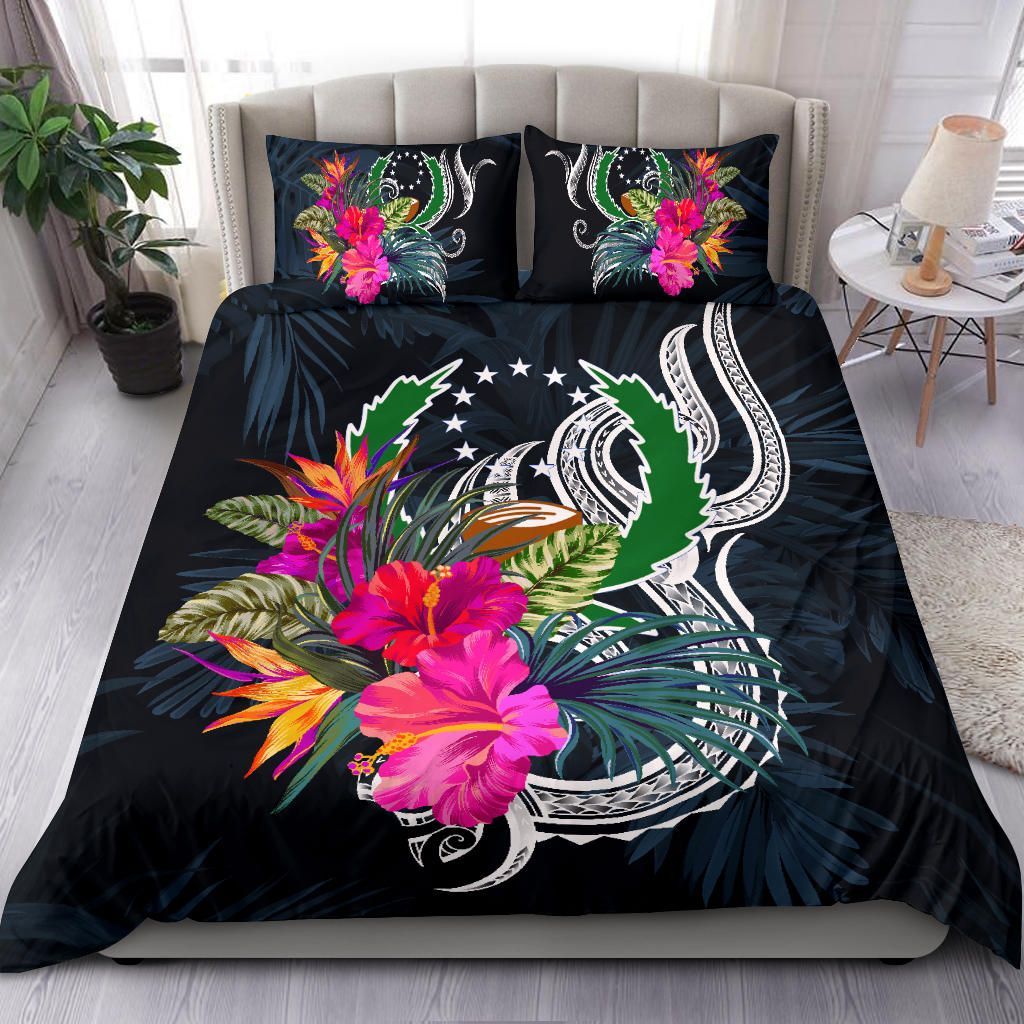 Polynesian Bedding Set - Pohnpei Duvet Cover Set Tropical Flowers