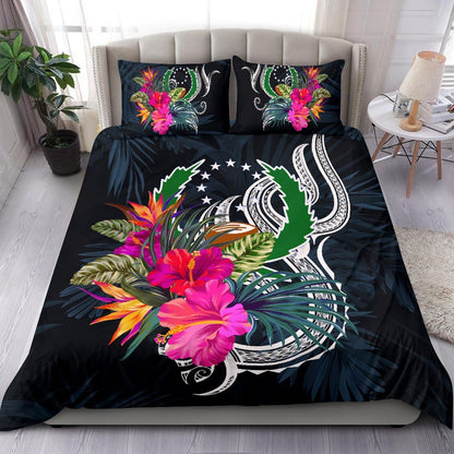 Polynesian Bedding Set - Pohnpei Duvet Cover Set Tropical Flowers