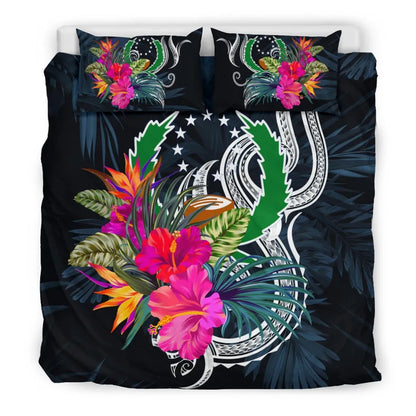 Polynesian Bedding Set - Pohnpei Duvet Cover Set Tropical Flowers