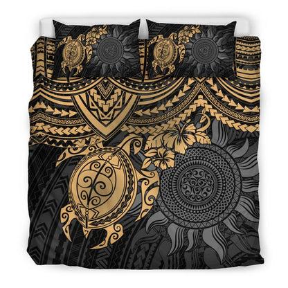 Polynesian Duvet Cover Set - Polynesian Golden Turtle