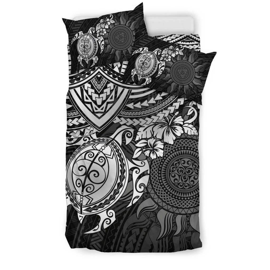 Polynesian Duvet Cover Set - Polynesian White Turtle