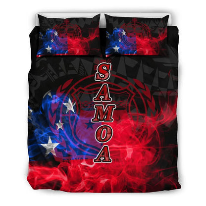 Polynesian Bedding Set - Samoa Duvet Cover Set Smoking Style
