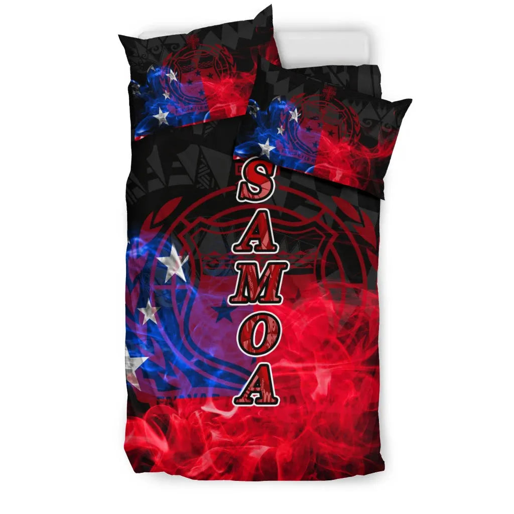 Polynesian Bedding Set - Samoa Duvet Cover Set Smoking Style