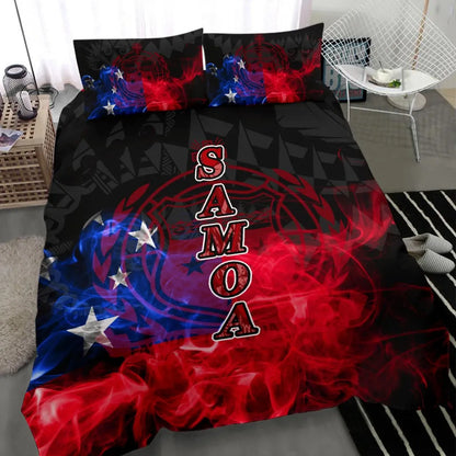 Polynesian Bedding Set - Samoa Duvet Cover Set Smoking Style
