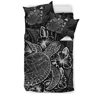 Polynesian Bedding Set - Tokelau Duvet Cover Set Black Color
