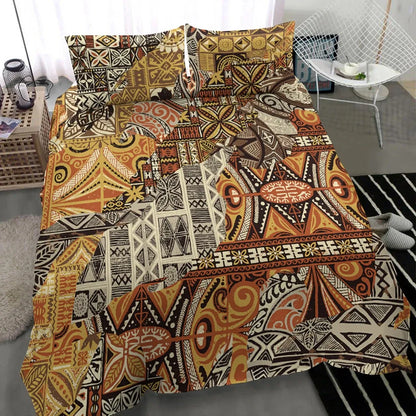 Polynesian Bedding Set - Tribal Fabric Patchwork Special Style