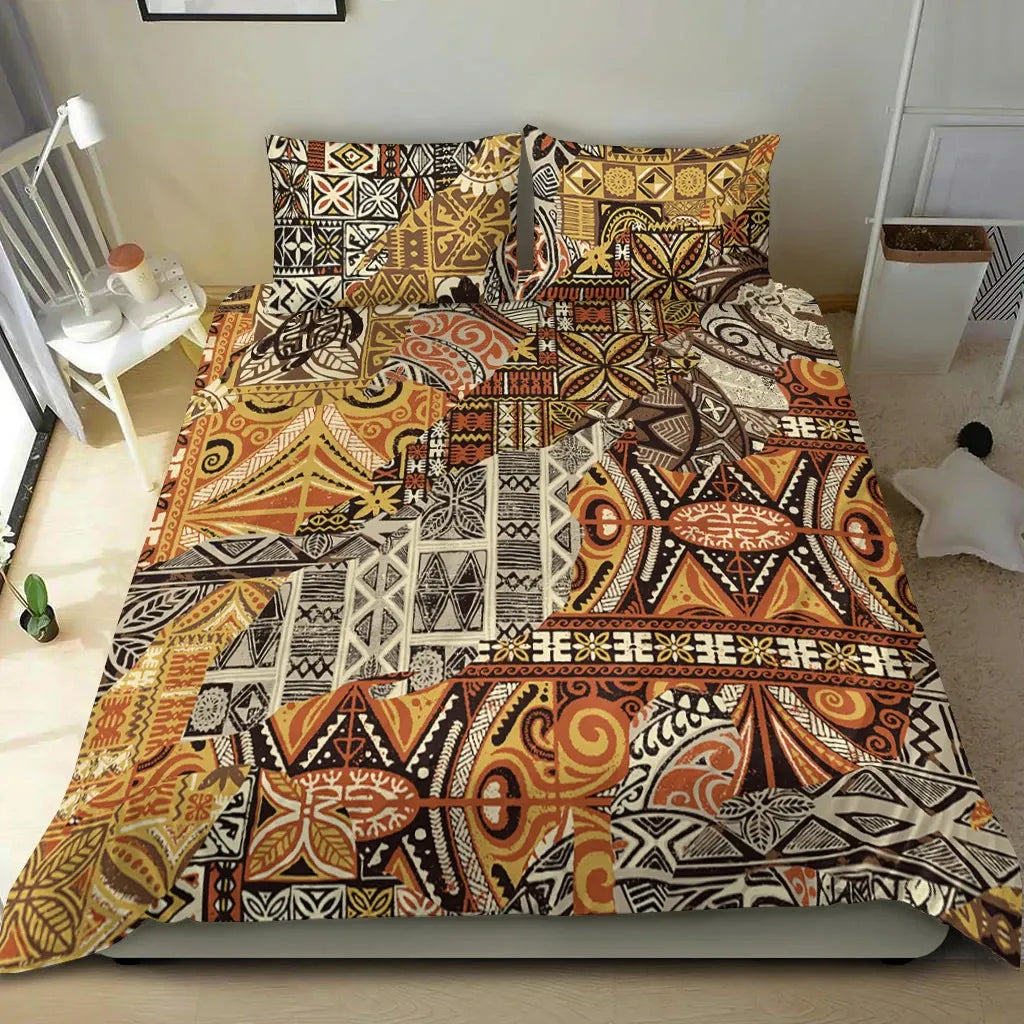 Polynesian Bedding Set - Tribal Fabric Patchwork Special Style