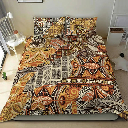 Polynesian Bedding Set - Tribal Fabric Patchwork Special Style