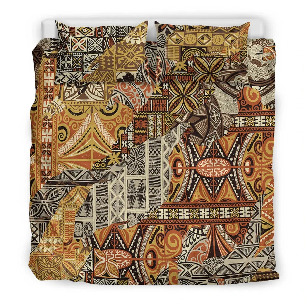 Polynesian Bedding Set - Tribal Fabric Patchwork Special Style