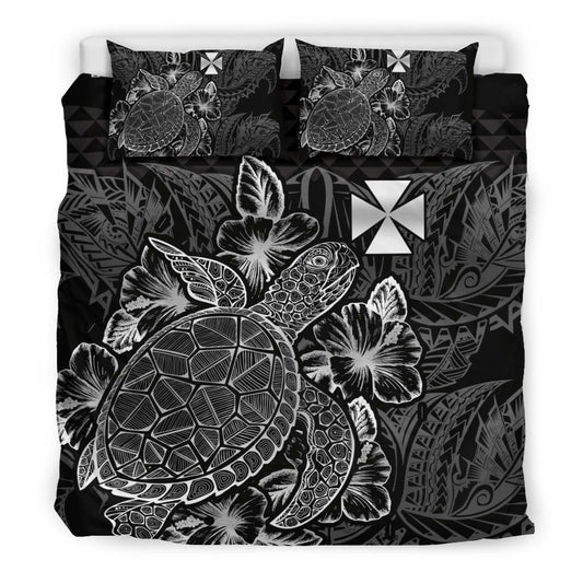Polynesian Bedding Set - Wallis And Futuna Duvet Cover Set Black Color