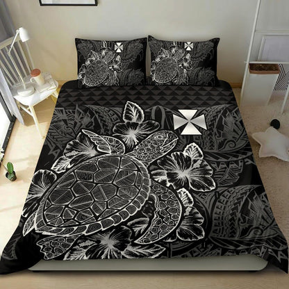 Polynesian Bedding Set - Wallis And Futuna Duvet Cover Set Black Color