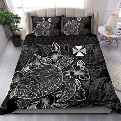 Polynesian Bedding Set - Wallis And Futuna Duvet Cover Set Black Color
