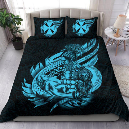 Polynesian Bedding Set - Wallis And Futuna Duvet Cover Set Father And Son Emerald