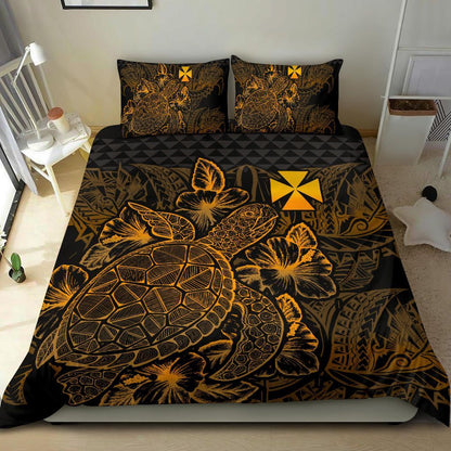 Polynesian Bedding Set - Wallis And Futuna Duvet Cover Set Gold Color