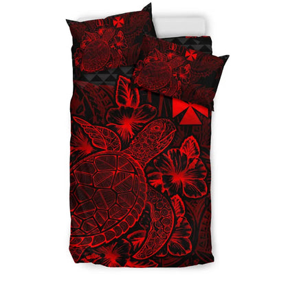 Polynesian Bedding Set - Wallis And Futuna Duvet Cover Set Red Color
