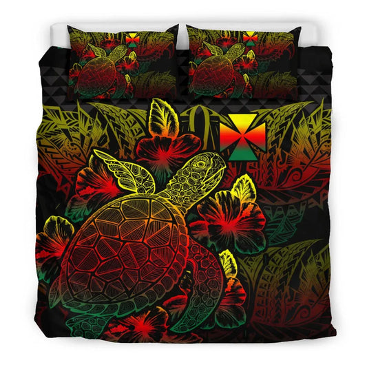 Polynesian Bedding Set - Wallis And Futuna Duvet Cover Set Reggae Color