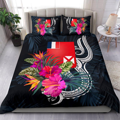 Polynesian Bedding Set - Wallis And Futuna Duvet Cover Set Tropical Flowers