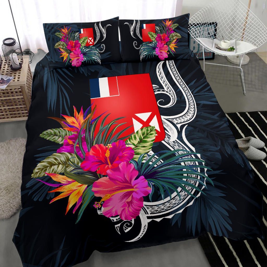 Polynesian Bedding Set - Wallis And Futuna Duvet Cover Set Tropical Flowers