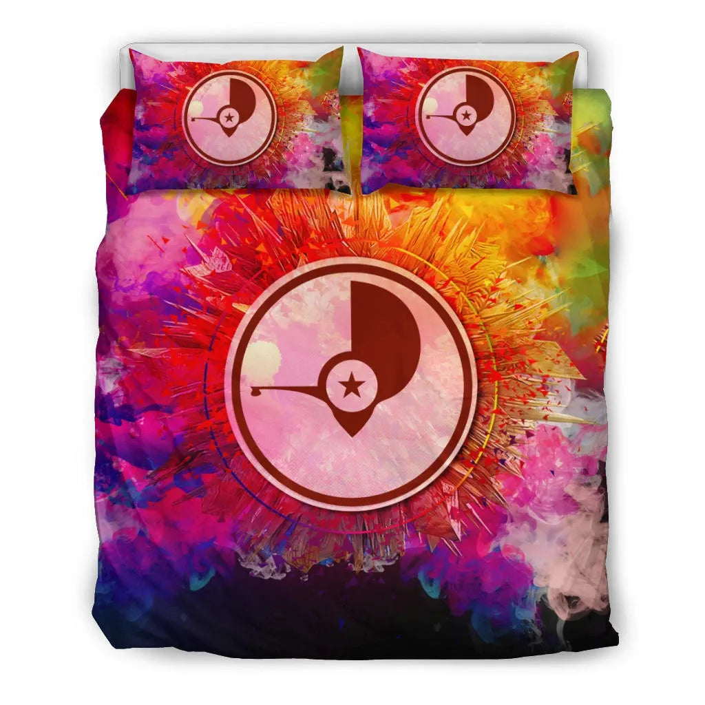 Polynesian Bedding Set Yap Duvet Cover Set Bright Style