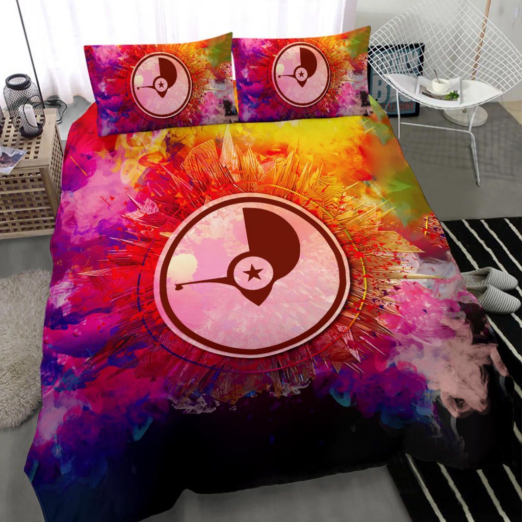 Polynesian Bedding Set Yap Duvet Cover Set Bright Style