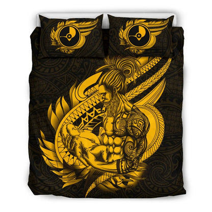 Polynesian Bedding Set - Yap Duvet Cover Set Father And Son Gold