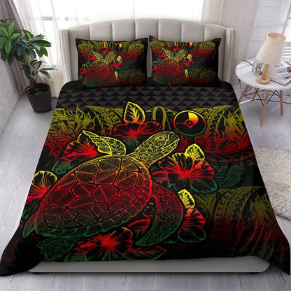 Polynesian Bedding Set - Yap Duvet Cover Set Reggae Color