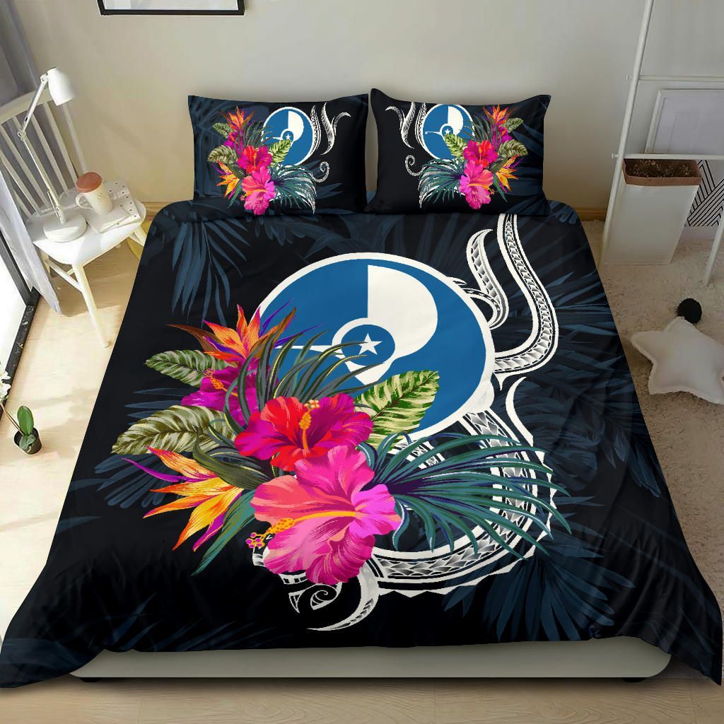 Polynesian Bedding Set - Yap Duvet Cover Set Tropical Flowers