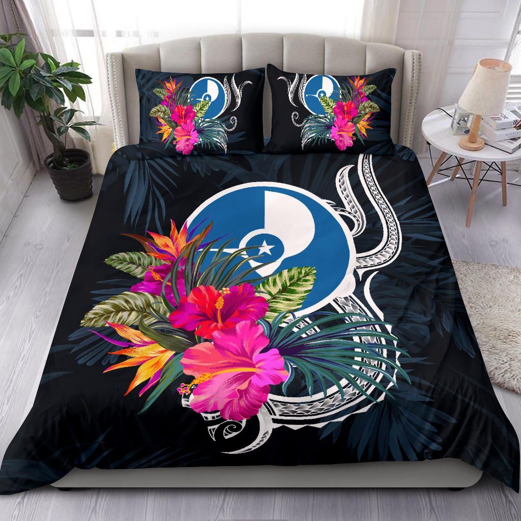 Polynesian Bedding Set - Yap Duvet Cover Set Tropical Flowers