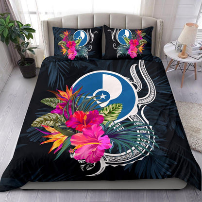 Polynesian Bedding Set - Yap Duvet Cover Set Tropical Flowers